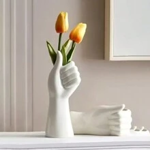 1 件手持花瓶 7 英寸人体陶瓷臂形小花瓶现代美学装饰陶瓷花瓶桌面白色臂花瓶适用于家庭办公室装饰（不含装饰品） - 白色 - 查看 13
