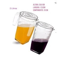 ErcaPlast Multipurpose Crystal Color Acrylic Juice Pitcher 2 Liter - 無色 - 查看 2