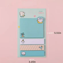 1-4pcs 80张创意精美可爱卡通动物便利贴，返校，学校用品，学校，便利贴，美观学校用品，文具 - 彩色 - 查看 8