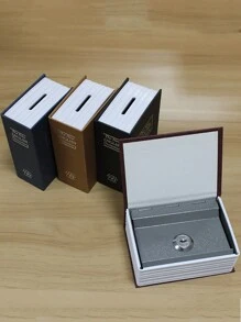Caja de bloqueo de llave de mini libro, caja de efectivo mini con cerradura, caja de almacenamiento familiar, hucha, mejor regalo para cumpleaños y graduación (11.5x8x4.6cm/4.53x3.15*1.81in)