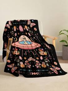 1 cái Huyền bí cổ điển, Người ngoài hành tinh, UFO, Bướm, Hoa, Thực vật, Đầu lâu, Mặt trời và Mặt trăng, Chăn sang trọng họa tiết nấm, Mềm mại và ấm áp, Thích hợp cho mọi mùa, Cho phòng khách, Ghế sofa, Ghế dài và phòng ngủ, Tuyệt vời cho du lịch, Cắm trại , Quà - Nhiều màu - Xem 8