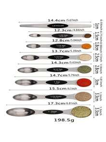 7 Pcs Color Boxed Sets Of Double Headed Measuring Spoons, Graduated Measuring Spoons, Seasoning Spoons, Essential Kitchen Tools For Baking And Seasoning Measurement Tools - Multicolor - View 2