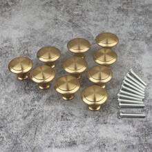20個金色極簡單孔櫥櫃抽屜拉手，圓形家具把手，適用於櫥櫃與衣櫃門抽屜，迷人極簡櫥櫃拉手，不鏽鋼廚房櫥櫃復古把手，現代櫥櫃浴室門把手，創意廚房抽屜家具五金 - 彩色 - 查看 18