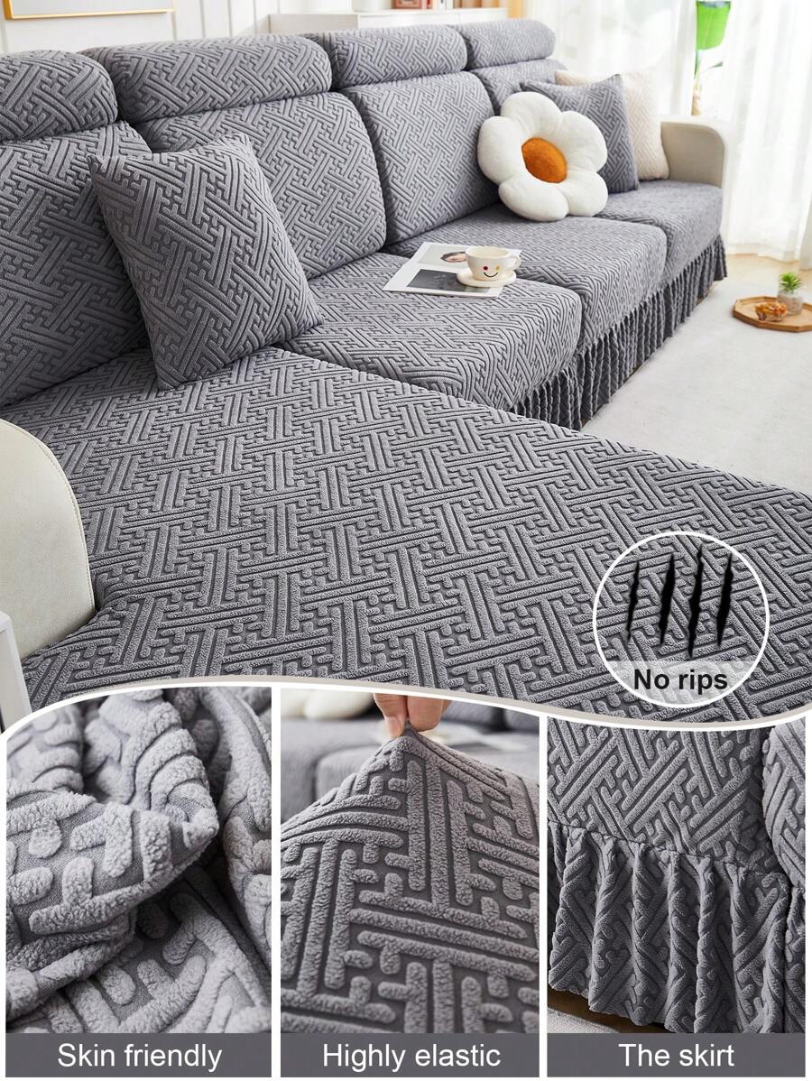 1 Pc Jacquard Skirt Edge Sofa Hat Elastic Sofa Cover All Inclusive Universal Set Slouchy Cat Scratch Resistant All Season Universal Type