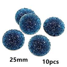10pcs 20/25mm Flat Back Resin Cabochon Beads, Suitable For Bracelet, Earrings And Other DIY Jewelry Making Accessories - Resin Cabochon - View 48