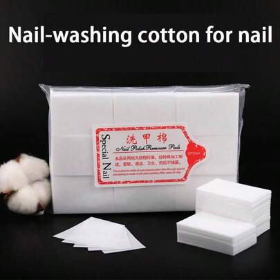 600pcs Disposable Hard, Thick, Lint-Free Nail Remover Wipes For Cleaning And Removing Nail Polish And Gel,Nail Supplies,Nail Tools,Nail Art Tools,Back To School,Nails,Nail Tools For Press On Nails,Manicure Pedicure Tools