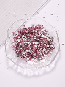 Đá giả kim cương giả bằng nhựa, hỗn hợp kích thước 2mm-6mm, 1440/2000 viên/gói, nhiều màu sắc, không cần keo nóng, mặt phẳng, có keo dính, dùng trang trí móng tay, đá giả kim cương lấp lánh, hạt nhựa dẻo, thích hợp cho trang trí móng tay, cốc, chai, ly, điện thoại, phụ kiện DIY mỹ phẩm, v.v. - Kích thước hỗn hợp - Xem 25