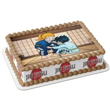 Icing Paper For Decorating Sweets In General For Jiu-Jitsu Baby Cute Cake + Side Strips - Xám - Xem 1