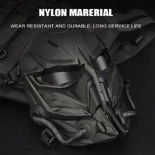 Maska taktyczna Punisher, taktyczne maski do paintballa Airsoft motocykl mężczyźni maska pełnotwarzowa do polowania strzelanie wojskowa maska na Halloween gra wojenna nakrycia głowy - Wielokolorowe - Zobacz 2