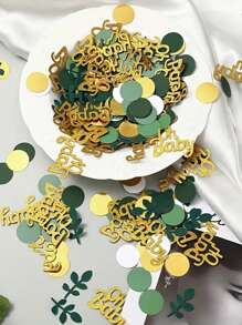 100pcs/Set Baby Gender Reveal Party Confetti Sprinkles Decoration Baby Shower Family Decorations Gifts - Yellow-green - View 5