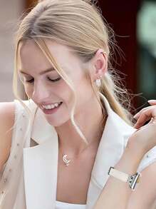 1pc Leather Watch Band For Women, Compatible With Apple Watch Bands Ultra/Se/8/7/6/5/4/3/2/1, Slim Waist Design, Sizes 38/40/41/42/44/45/49mm