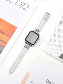 1pc Leather Watch Band For Women, Compatible With Apple Watch Bands Ultra/Se/8/7/6/5/4/3/2/1, Slim Waist Design, Sizes 38/40/41/42/44/45/49mm