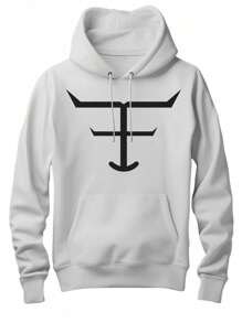 Blusa de Frio Moletom Masculino Canguru Texas TXC Country Algodão com Bolso e Capuz - Branco - Visão 2