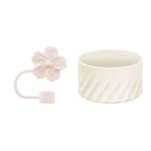 1 Peça Capa de Silicone Rosqueada para Garrafa de Água, 1 Peça Tampa de Silicone com Flor de Maçã-Brava (Compatível com Canudo de 10mm/0,39 polegada), Acessórios Portáteis à Prova de Derrapagem, Choque, Ruído e Poeira para Garrafas de Água, Compatível com , Esportes, Camping, Fitness, Presente do Dia das Mães