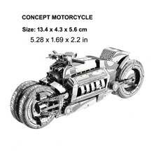 Rompecabezas metálico 3D para ensamblar - Motocicleta, regalo de Navidad