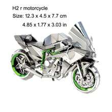Rompecabezas metálico 3D para ensamblar - Motocicleta, regalo de Navidad