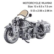 Rompecabezas metálico 3D para ensamblar - Motocicleta, regalo de Navidad