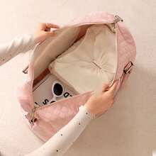 可折叠手提行李袋，带独立鞋隔层，健身及运动装备收纳袋，旅行袋，返校、露营、健身房、巡航、徒步旅行、暑假旅行箱过夜袋健身袋行李袋周末袋行李袋随身携带袋大学袋行李袋周末袋 - 粉色 - 查看 10