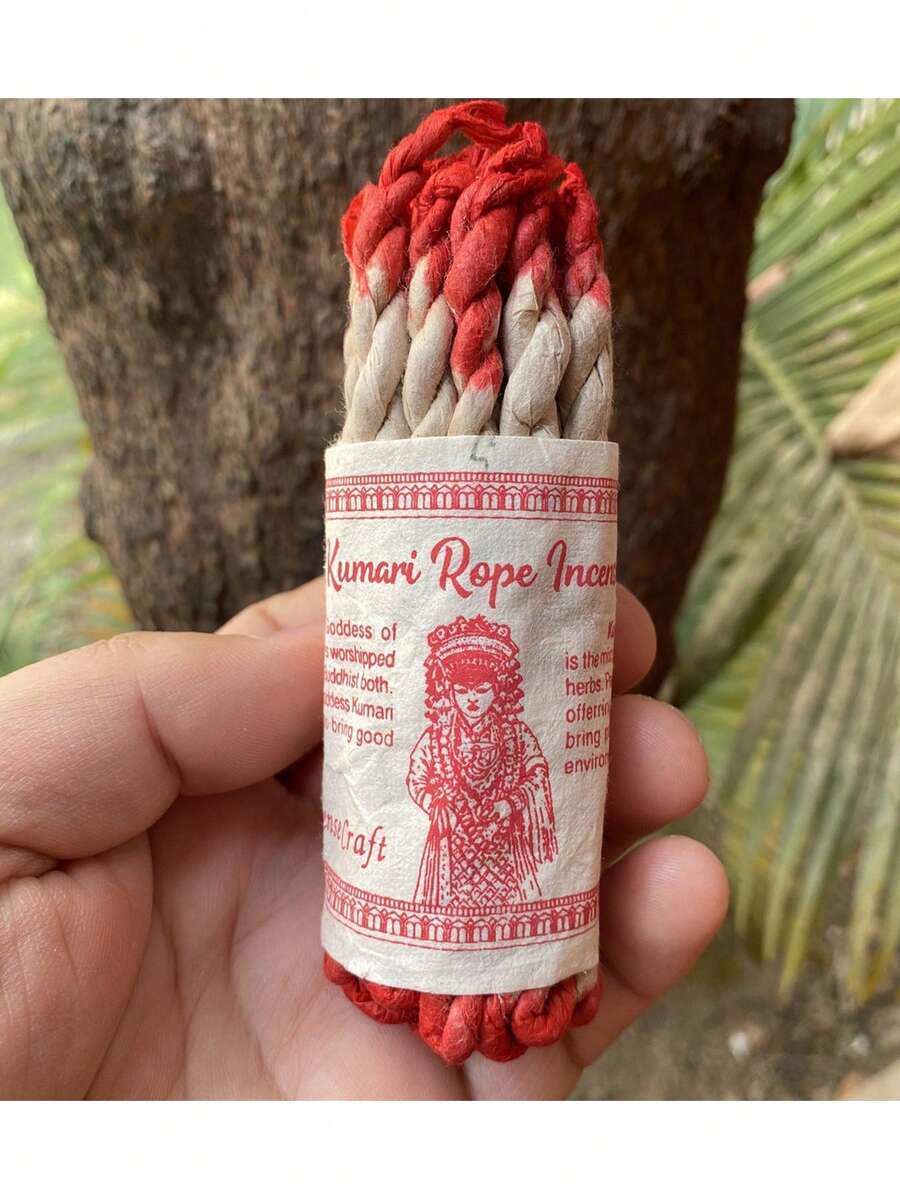 25 peças Incenso de Corda Kumari - Aromaterapia, Benção Espiritual, Remoção de Energia Negativa, Incenso de Corda Tradicional Feito à Mão - Multicolorido - Visão 1