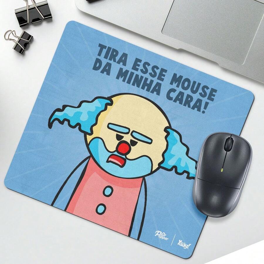 DrPepper Mouse Pad - Paiaço Get That Mouse Out Of My Face - 藍色 - 查看 1
