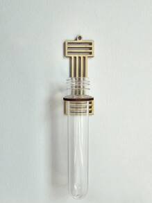 1pc A-Z 26pcs Wooden Hollow Letter Plant Propagation Stand, DIY Plant Propagation Tube, Wall Mounted Test Tube Vase, For Hydroponics Plants Home Garden Office Decor, Gift For Plant Lovers