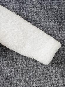 2 件套年轻女孩羊毛纯色长袖夹克和红色吊带羊毛连衣裙，适合派对、秋冬季时尚 - 彩色 - 查看 5