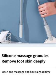 1pc Silicone Foot Brush, Soft Bristle Foot Scrubber For Removing Dead Skin, Calluses And Cleaning Toe Crevices - Multicolor - View 3