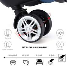 24/28 Inch Fashion Lightweight ABS Hard Case Check-In Suitcase With TSA Lock YKK Zipper 4 Double Wheels Trolley Travel Case Ideal For Men And Women Business Trips Travel Vacations - 藏蓝色 - 查看 7