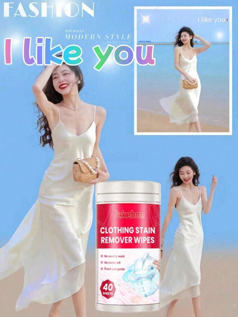 Tẩy vết bẩn quần áo Khăn lau nhẹ nhàng Làm sạch vết bẩn quần áo Loại bỏ bụi bẩn cứng đầu Hương thơm lâu dài Bảo vệ màu trắng - trắng - Xem 1