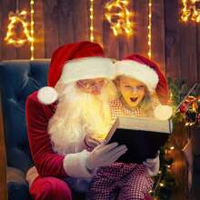 1 件套圣诞老人帽，圣诞节，红色天鹅绒圣诞老人帽，适合圣诞派对、礼物、新年假期派对用品，圣诞帽：成人圣诞帽 - 女士和我的圣诞帽