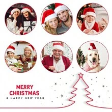 1 件套圣诞老人帽，圣诞节，红色天鹅绒圣诞老人帽，适合圣诞派对、礼物、新年假期派对用品，圣诞帽：成人圣诞帽 - 女士和我的圣诞帽