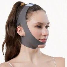 Vendajes faciales, mascarillas faciales reafirmantes, las mascarillas reafirmantes se pueden usar para dormir, hacer ejercicio y yoga. Son livianas, transpirables y no se arrugan cuando se usan. Se pueden - Rojo y blanco - Ver 5