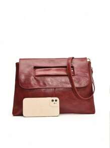 Dedoo 奢华魅力，优雅精致，低调奢华大号黑色方形复古包，母亲节礼物，送给妈妈的方形包，女士和派对女孩的完美之选，适合派对、婚礼、舞会、盛会，送给妈妈、老师、朋友、伴娘的最佳礼物 - 紅色 - 查看 8