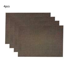 4 Stücke/6 Stücke/8 Stücke einfarbige quadratische Tischsets, 43cm*46cm, hitzebeständig, Esszimmer Dekoration, Tischdekoration, Stofftischsets, Untersetzer, geeignet für Neujahr, Ostern, Valentinstag