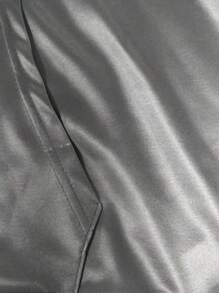 Men Plus Size Black IT IS WHAT IT IS Text 3D Printed Fashion Casual Hoodie Autumn Winter, Long Sleeve Top - Black - View 6