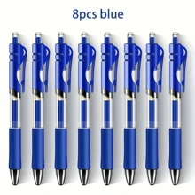 6-12pcs Retractable Neutral Pen Set - 0.5mm Replaceable Ink, Suitable For Office And School Writing - Black, Red And Blue, Back To School - Multicolor - View 3