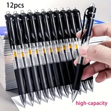 6-12pcs Retractable Neutral Pen Set - 0.5mm Replaceable Ink, Suitable For Office And School Writing - Black, Red And Blue, Back To School - Multicolor - View 6
