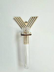 1pc A-Z 26pcs Wooden Hollow Letter Plant Propagation Stand, DIY Plant Propagation Tube, Wall Mounted Test Tube Vase, For Hydroponics Plants Home Garden Office Decor, Gift For Plant Lovers