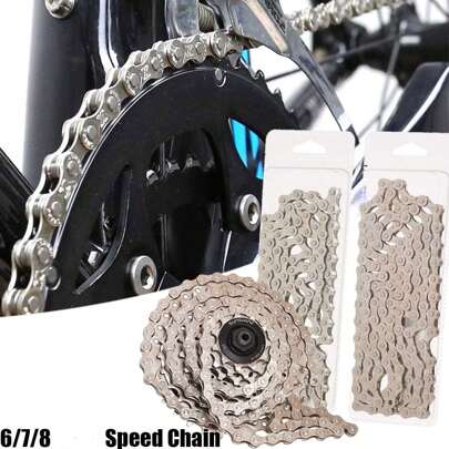 Bicycle Chain, High Strength Bicycle Chain Speed 6/7/8/ - Speed 9- Speed 10 Cycling Chains Reusable For MTB /Road/Mountain Bike
