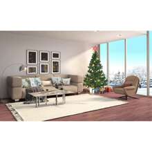 4 Stücke dekorative Kissenbezüge mit Weihnachtsdesign wie Schneemann, Hase, Hirsch, silberne Weihnachten Kissen Box Kissenbezüge als Sofa Geschenk für Terrasse oder Schlafzimmer ohne Kissenfüllung - Mokka-Braun - Übersicht 5