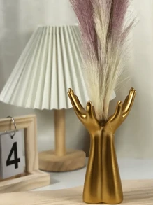 1 件手持花瓶 7 英寸人体陶瓷臂形小花瓶现代美学装饰陶瓷花瓶桌面白色臂花瓶适用于家庭办公室装饰（不含装饰品） - 白色 - 查看 8