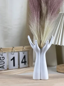 1 件手持花瓶 7 英寸人体陶瓷臂形小花瓶现代美学装饰陶瓷花瓶桌面白色臂花瓶适用于家庭办公室装饰（不含装饰品） - 白色 - 查看 9