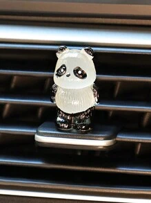 5pcs Car Decoration Cute Luminous Panda Center Console Rearview Mirror Car Interior Decoration - one-size - View 7