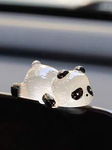 5pcs Car Decoration Cute Luminous Panda Center Console Rearview Mirror Car Interior Decoration - one-size - View 9