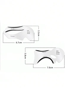 2 件套眼线指南模板和睫毛卡，适用于烟熏眼妆，颜色随机 - 無色 - 查看 4