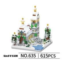 600+ 件微型四季小房子积木玩具套装，花园房屋建筑玩具，ABS 塑料迷你积木组装玩具，家居装饰/节日派对礼物/生日礼物 - 彩色 - 查看 10