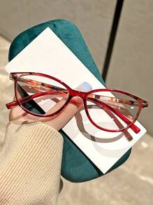 2 Pairs Women Vintage Cat Eye Reading Glasses Combination, Includes Presbyopic Glasses +1.0 To +4.0 For Office & Computer Use Accessories For Women Glasses - Transparent - View 8