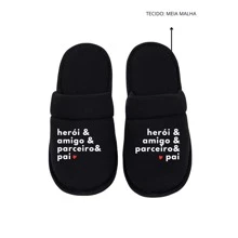 Cotton Day Personalized Father's Day Slippers - Black HRP - View 2