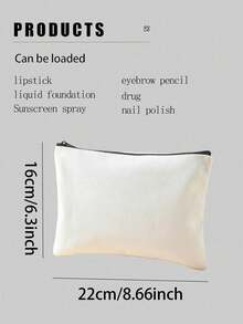 新款化妆包，定制照片化妆包，可根据您的独特设计进行定制，轻质防水帆布拉链化妆包也非常适合零钱包、铅笔盒，非常适合购物、约会、度假、旅行、节日、派对或作为返校礼品店 - 彩色 - 查看 5