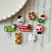 8 件圣诞冰箱贴，可爱冰箱贴纸，个性化冰箱贴，适用于厨房、办公室、白板、储物柜、洗碗机、厨房装饰、家居装饰、送给朋友、圣诞节、派对的节日礼物 - 彩色 - 查看 1